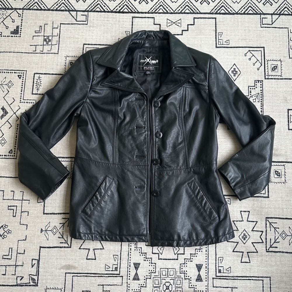 Women's Maxima Wilsons Leather Jacket Black L